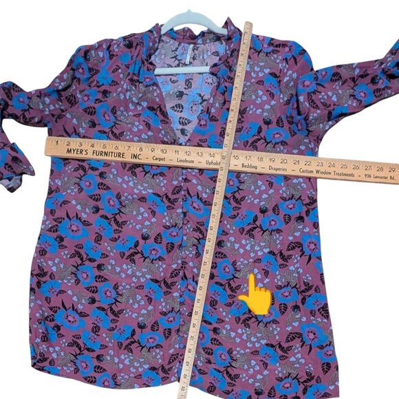 Free People Magic Mystery Tunic Mini Dress floral boho peasant size Medium - Picture 5 of 11